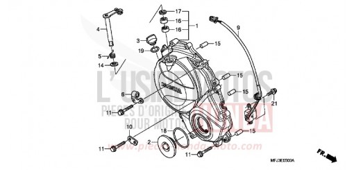 PANNEAU CARTER-MOTEUR D. (CBR600RR7/8) CBR600RR8 de 2008